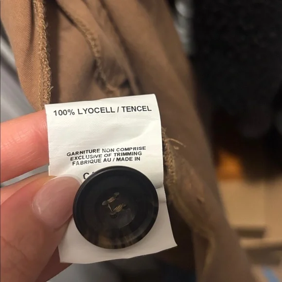 Le Chateau Brown Trench Coat size Small - Picture 9 of 9